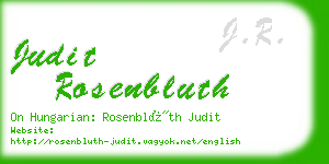 judit rosenbluth business card